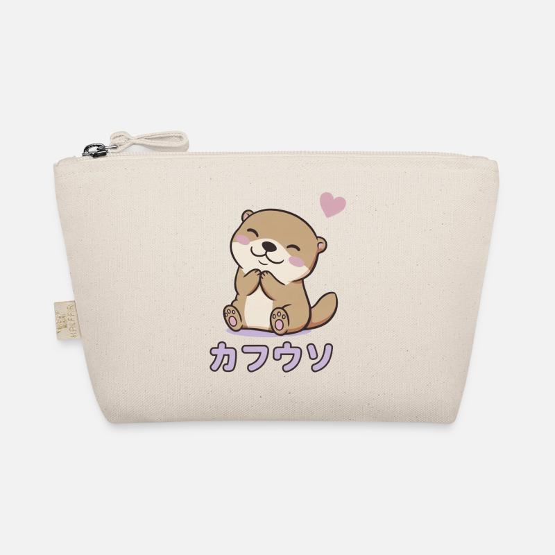 Kawaii Otter mit Herz Bio-Täschchen