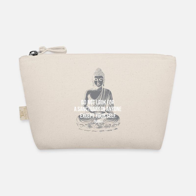Self Sanctuary Buddha Quote Design Organic Pouch
