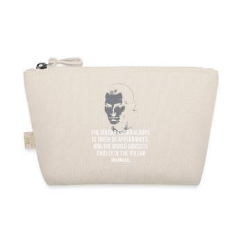 Machiavelli Quote Silhouette - Organic Pouch - nature - Front