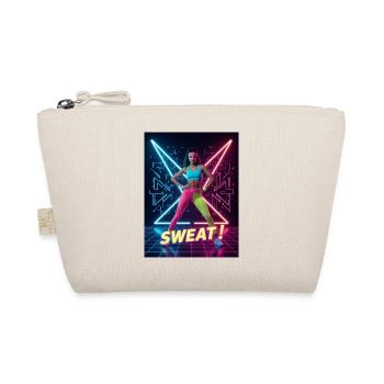 Sweat! Neon Aerobics – Electric Eighties Fitness - Organic Pouch - nature - Front