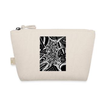 Schwarz-Weiß abstraktes Design Nr. 1 - Bio-Täschchen - Natur - Vorne