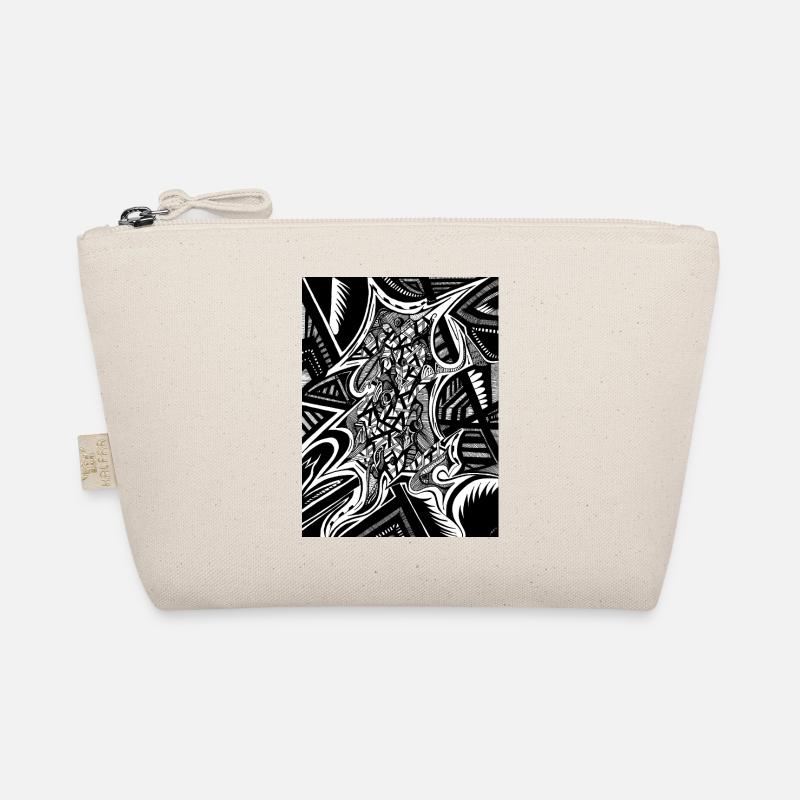Black and White Abstract Design No. 1 Organic Pouch