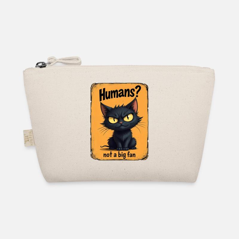Not a Big Fan – Grumpy Black Cat  Trousse biologique