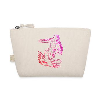 Classic snowboard motif - Organic Pouch - nature - Front