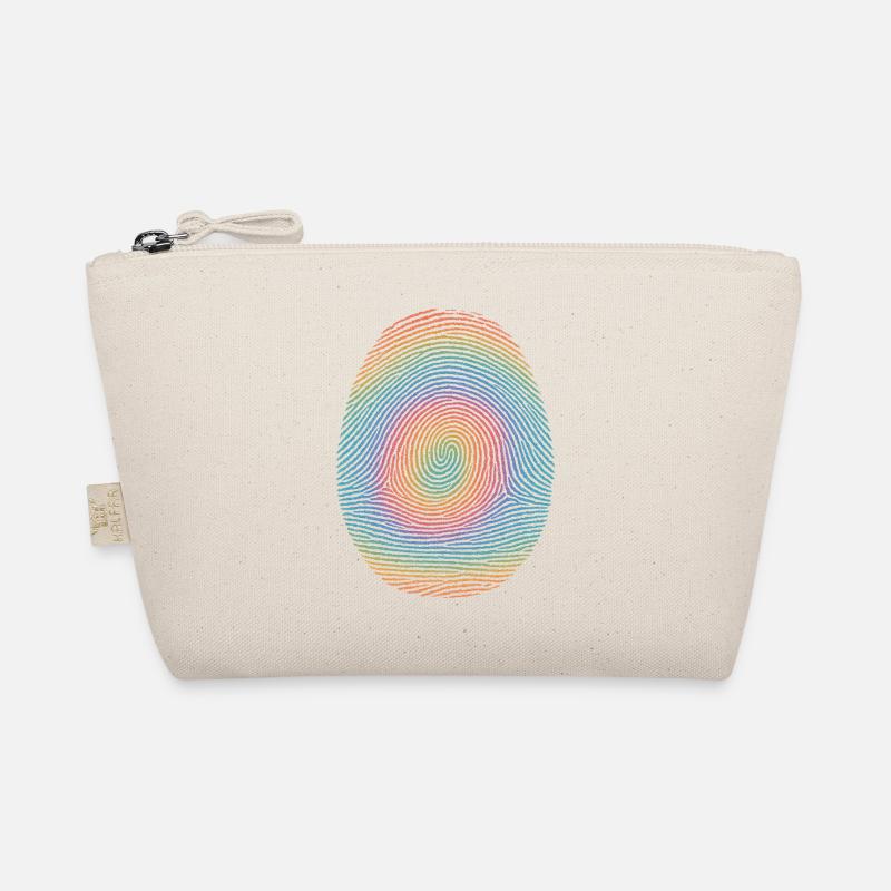 Regenbogen-Fingerprint Spirale Bio-Täschchen