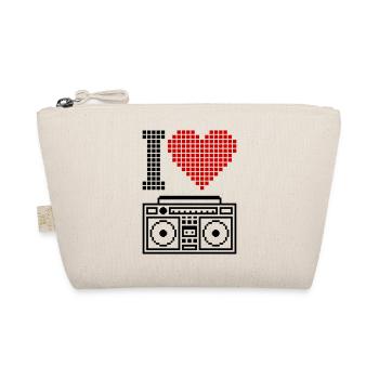 I Love Ghettoblaster – 80er Old School Musik - Bio-Täschchen - Natur - Vorne