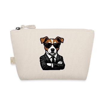Jack Russell Terrier Suit Sunglasses Gift - Organic Pouch - nature - Front