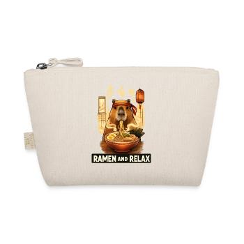 Kawaii Capybara Ramen Nudeln Japan Retro - Bio-Täschchen - Natur - Vorne