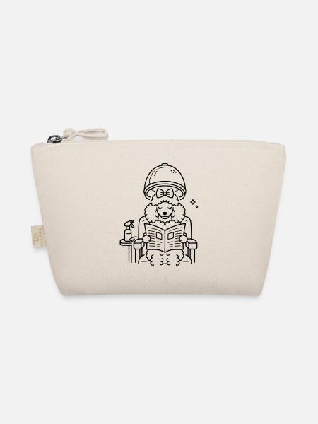 Poodle at the hairdresser - Organic Pouch - nature - Front