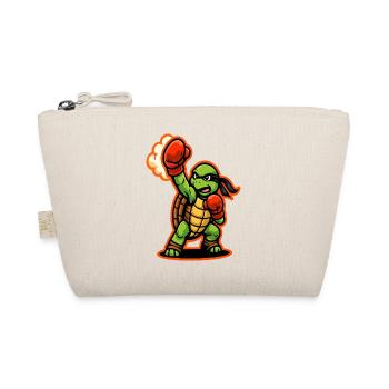Boxing Turtle Fighter Power Punch Maskottchen - Bio-Täschchen - Natur - Vorne