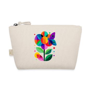Fleur colorée et stylisée avec papillon - Trousse biologique - nature - Devant