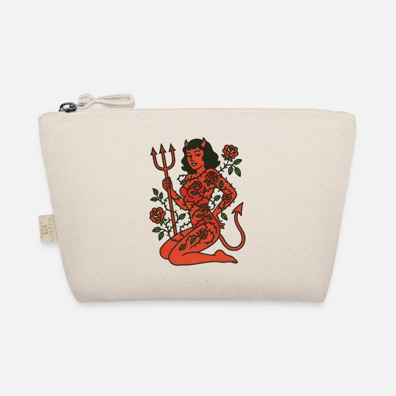 Rosebound Devil Maiden Tattoo Organic Pouch