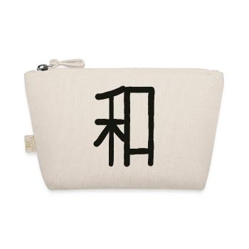 Japanese Character for Harmony "WA" - Organic Pouch - nature - Front