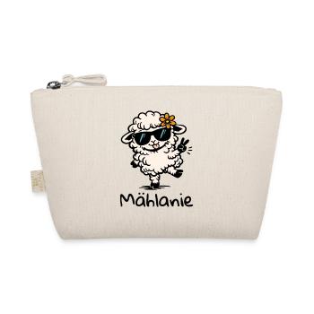 Mählanie Funny Sheep Pun Melanie Name - Organic Pouch - nature - Front