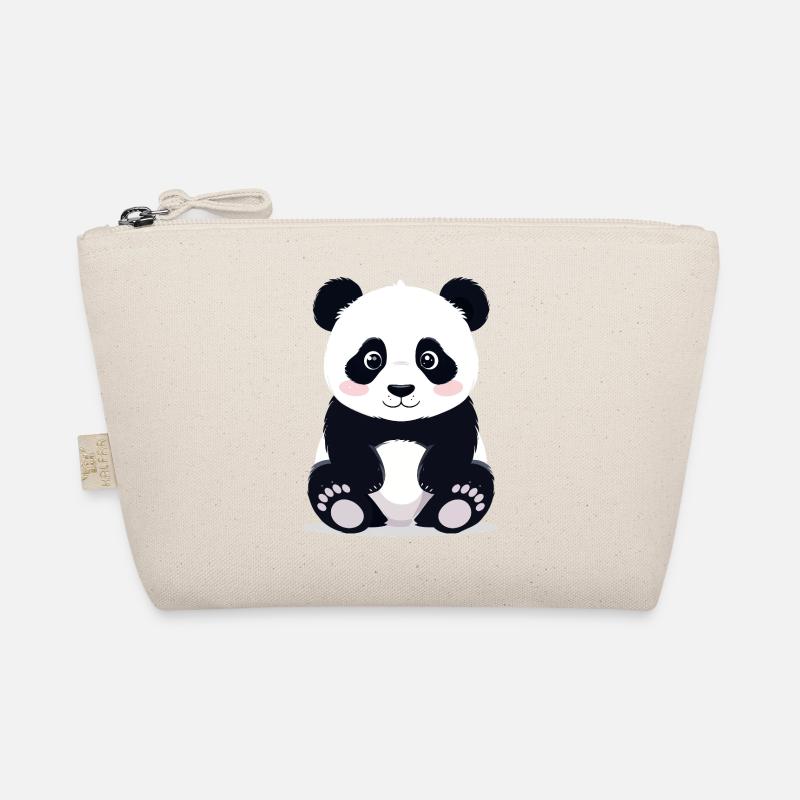 Assis petit panda câlin et mignon Trousse biologique