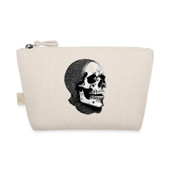 Skull in a net scarf - Organic Pouch - nature - Front