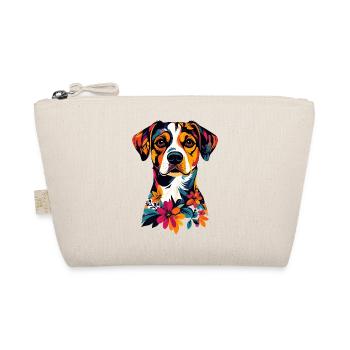 Colorful Dog with Floral Patterns Dog Summer Outfit - Organic Pouch - nature - Front