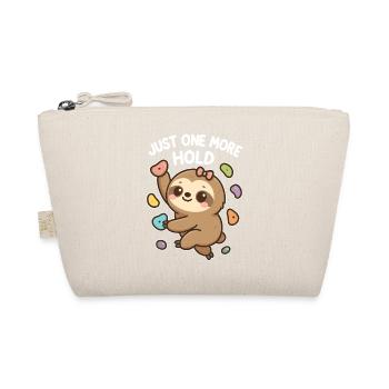 Bouldering Kawaii Sloth – Just One More Hold - Organic Pouch - nature - Front