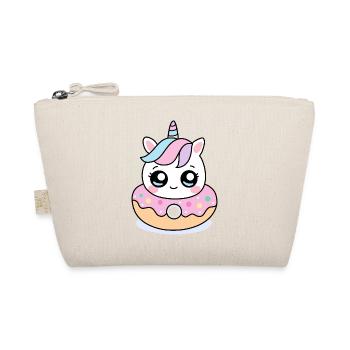 Unicorn Donut Kawaii – Sweet Valentine Treat - Organic Pouch - nature - Front