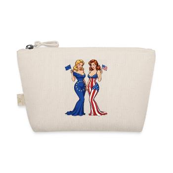 Patriotisches Duo EU vs. USA - Bio-Täschchen - Natur - Vorne