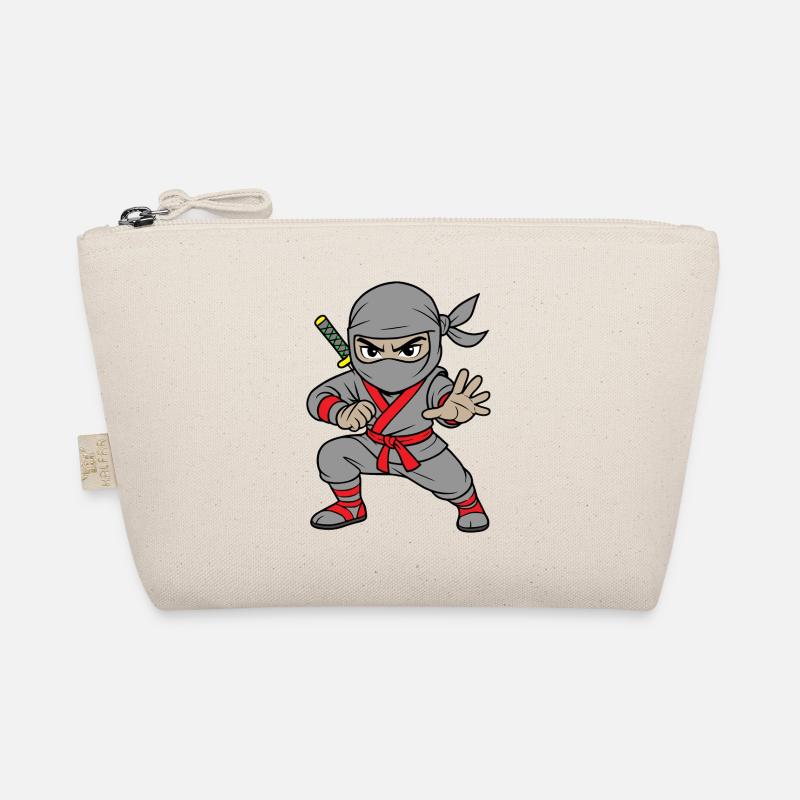 Grey Ninja Shadow Warrior  Organic Pouch