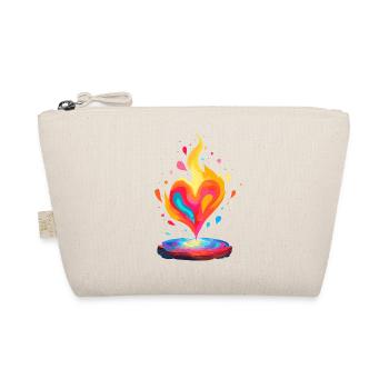 Living Flame Heart Art Print - Organic Pouch - nature - Front