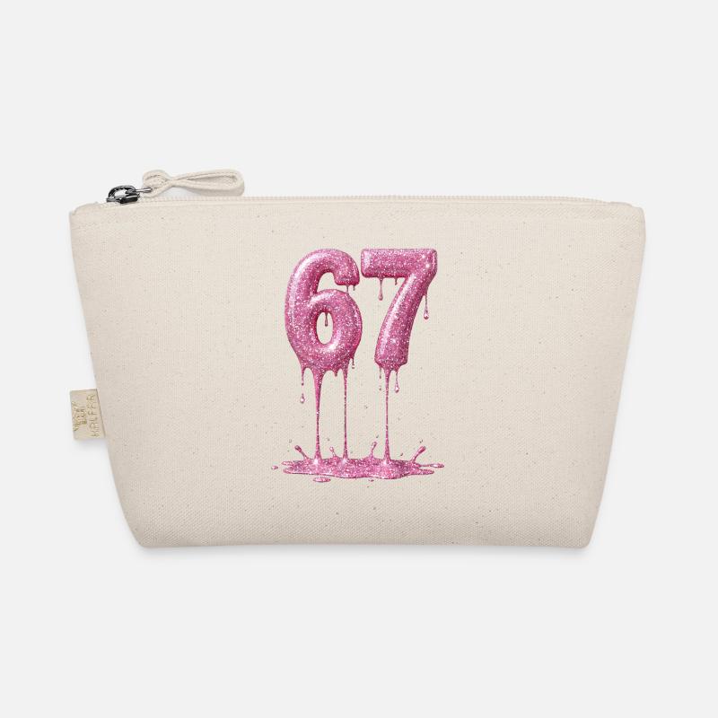 67 Pink Glitzer tropft Bio-Täschchen
