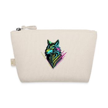 Neon Wolf – Cyber-Geist - Bio-Täschchen - Natur - Vorne
