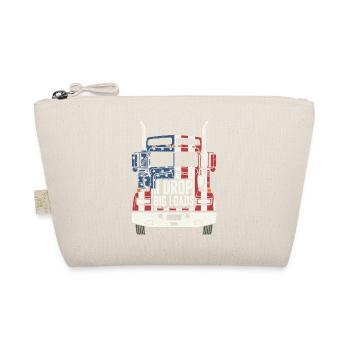 Patriotic US Trucker Semi Truck Driver - Organic Pouch - nature - Front