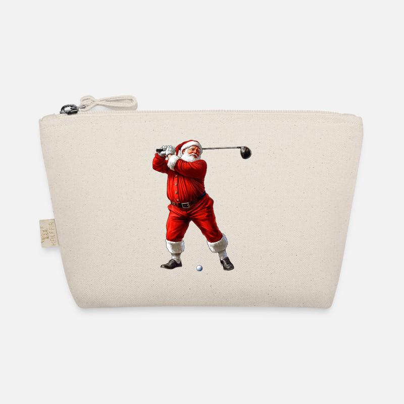 Golfspieler Weihnachtsmann Bio-Täschchen