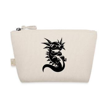 Cooler Axolotl – Sonnenbrille & Attitüde - Bio-Täschchen - Natur - Vorne