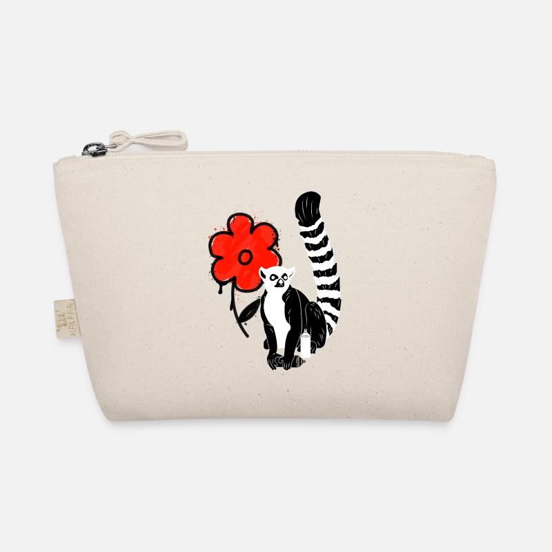 Lemur Graffitti Street Art Organic Pouch