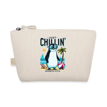 Antarctic beach penguin with sunglasses - Organic Pouch - nature - Front