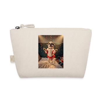 Puppy in Party Red Confetti - Organic Pouch - nature - Front