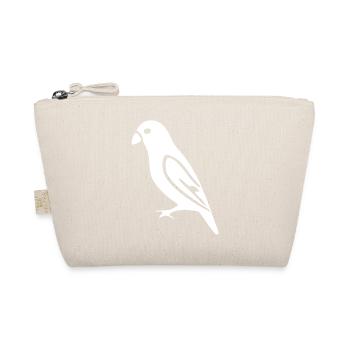 Vogel weiß Geschenk Naturliebhaber - Bio-Täschchen - Natur - Vorne