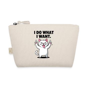 Bold Cat I Do What I Want - Organic Pouch - nature - Front