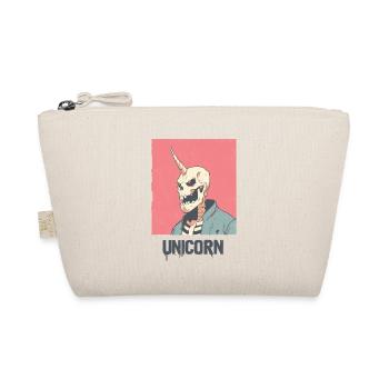 Unicorn Schädel - Bio-Täschchen - Natur - Vorne