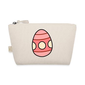 Œuf de Pâques rayé pastel - Trousse biologique - nature - Devant