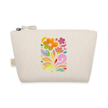 Colorful Flowers Illustration Decorative Motif - Organic Pouch - nature - Front