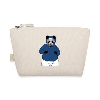 Cool Panda Bear Blue Sweat à capuche Urban Streetwear Art - Trousse biologique - nature - Devant
