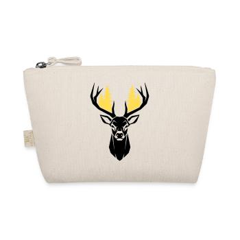 Deer Head Forest Silhouette - Organic Pouch - nature - Front