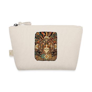 Hippie Cat 60s Love Peace - Trousse biologique - nature - Devant