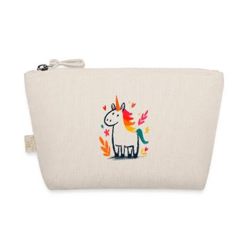 Licorne pastel avec crinière arc-en-ciel - Trousse biologique - nature - Devant