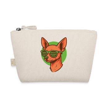 Chihuahua mit Neon-Sonnenbrille - Bio-Täschchen - Natur - Vorne