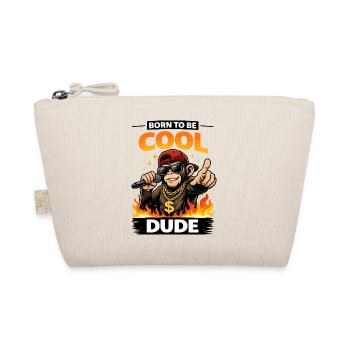 Born to Be Cool Dude Monkey - Organic Pouch - nature - Front