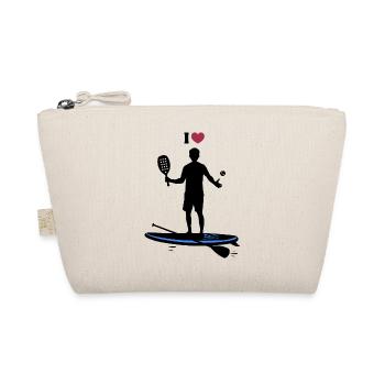 I love padel - humor, paddle and sport - Organic Pouch - nature - Front