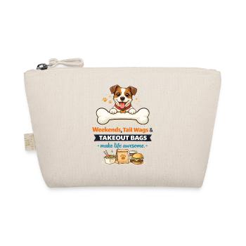 Weekend Tail Wags & Takeout Joy - Organic Pouch - nature - Front