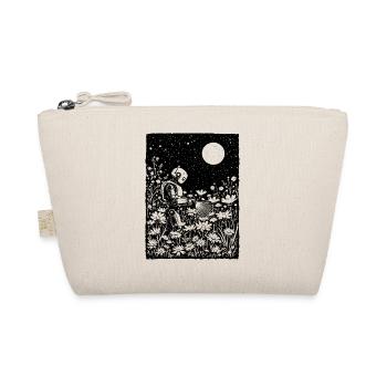 Robot Watering Glowing Flowers - Organic Pouch - nature - Front