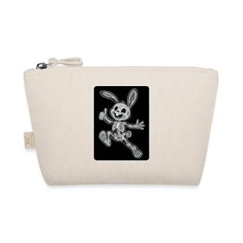 X-Ray Bunny Skeleton Funny Halloween Design - Organic Pouch - nature - Front
