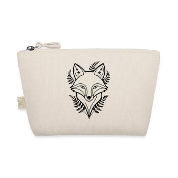 Fox Fern Leaves Lineart - Organic Pouch - nature - Front